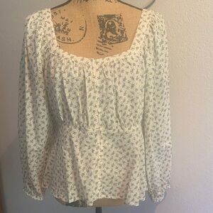 Old Navy Floral Blouse - Cream